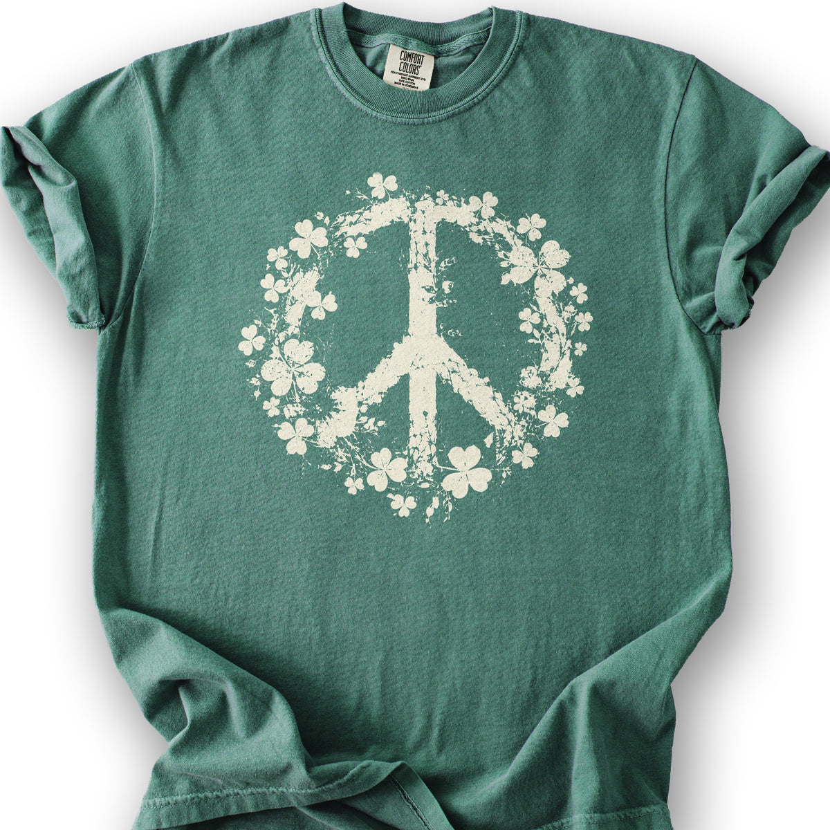 Shamrock Peace T-Shirt - Light Green