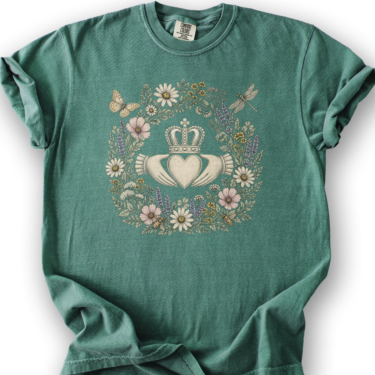 Claddagh Wreath T-Shirt - Light Green