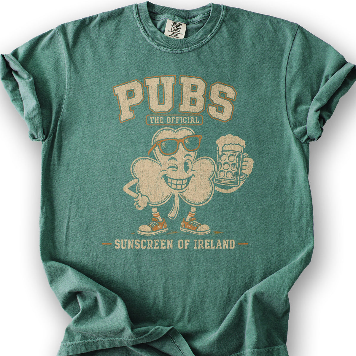 Pubs Irish Sunscreen T-Shirt - Light Green