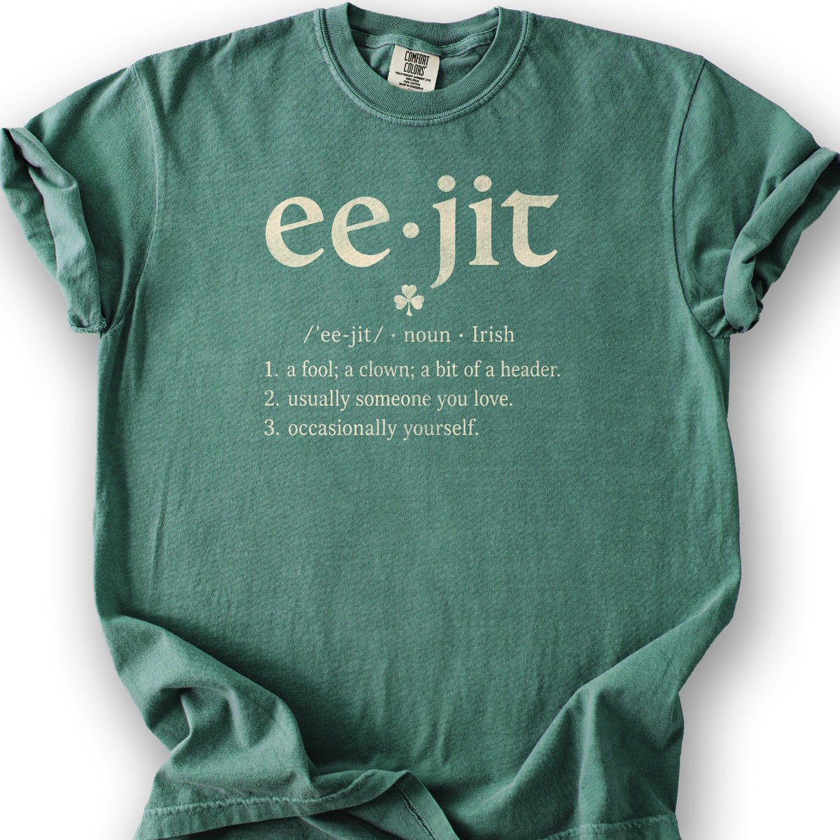Eejit Definition T-Shirt - Light Green