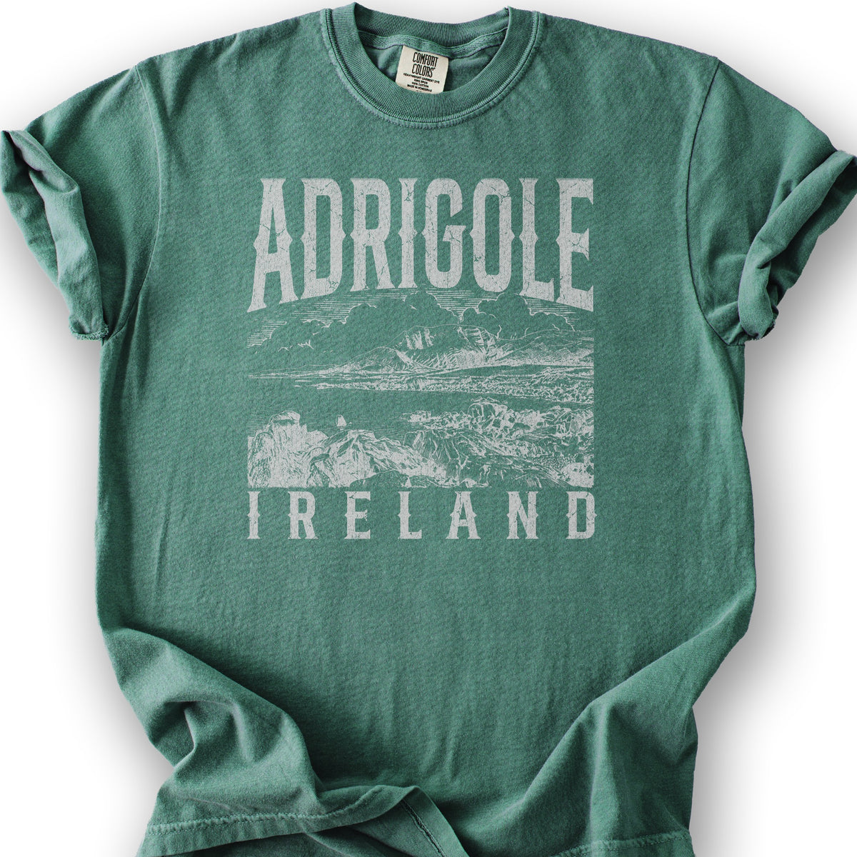 Adrigole Ireland Sketch T-Shirt - Light Green