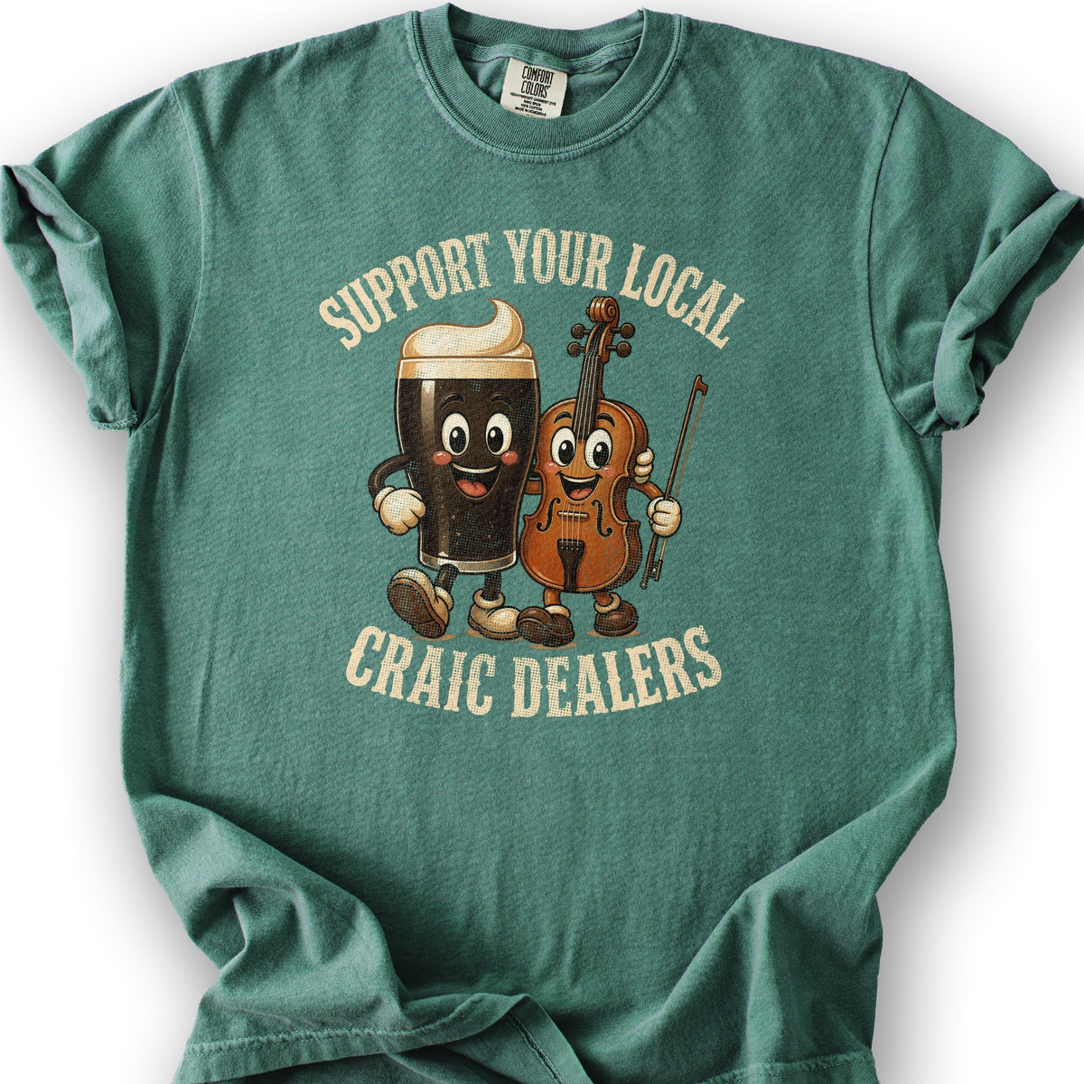 Craic Dealers T-Shirt - Light Green