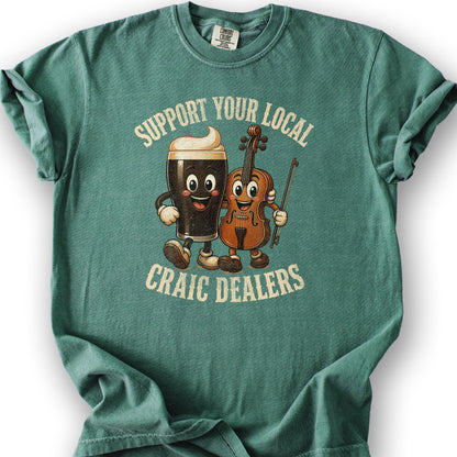 Craic Dealers T-Shirt - Light Green