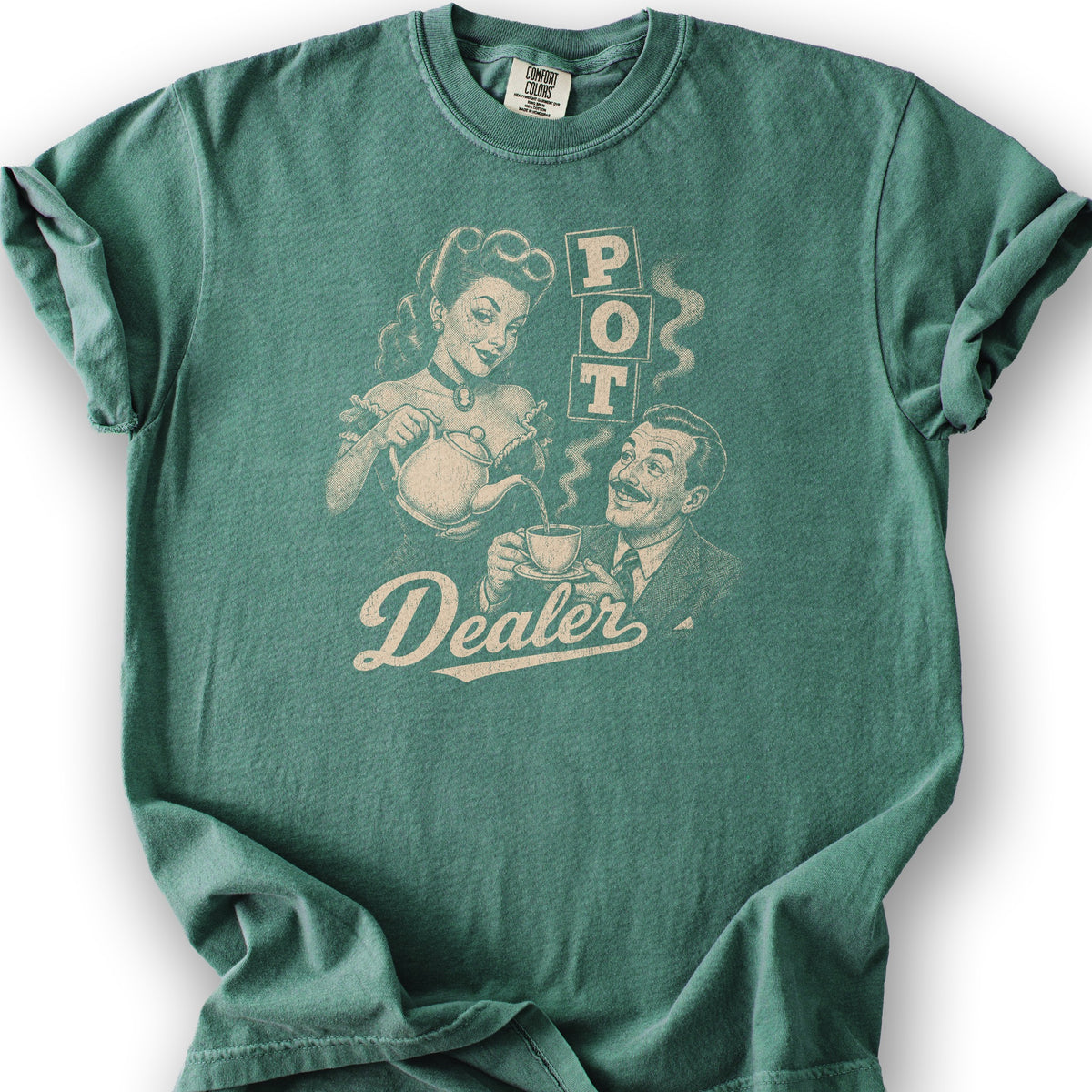 Pot Dealer Tea T-Shirt - Light Green