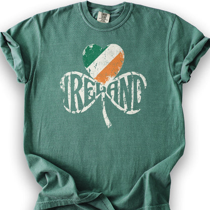 Ireland Shamrock Flag T-Shirt - Light Green
