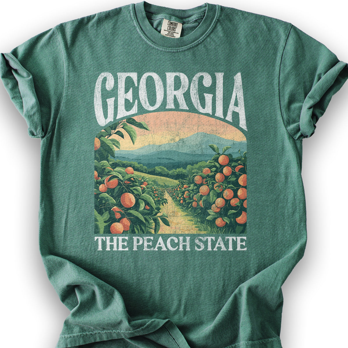 Georgia The Peach State "Big and Bold" T-Shirt - Light Green