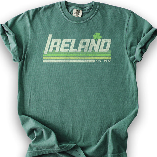 Ireland Retro Stripe T-Shirt - Light Green