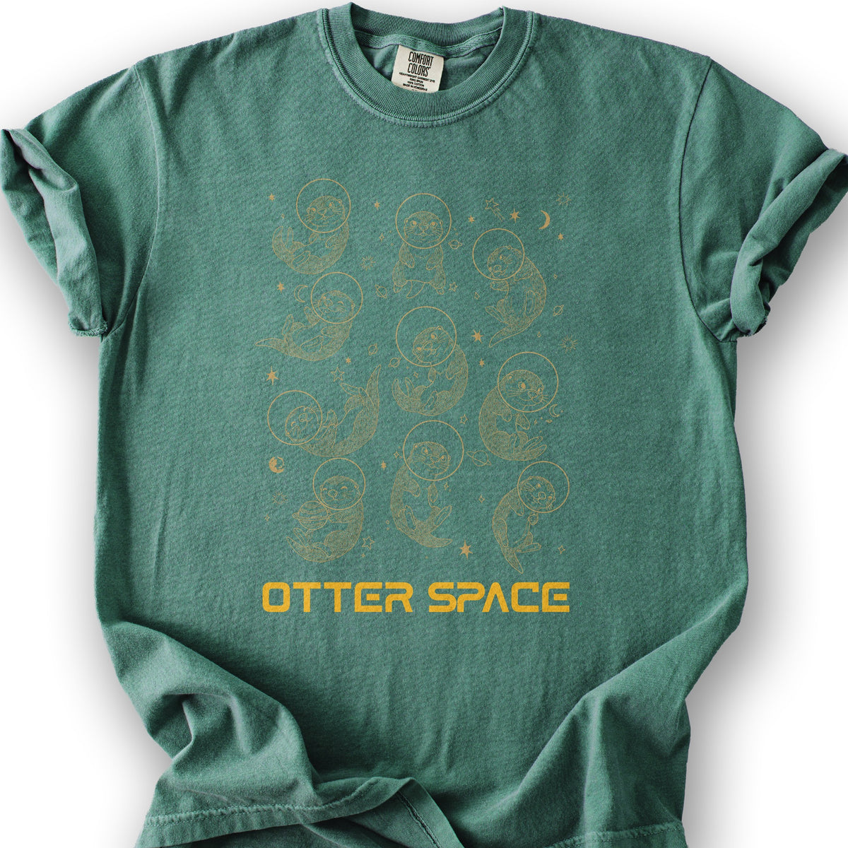 Otter Space T-shirt - Light Green