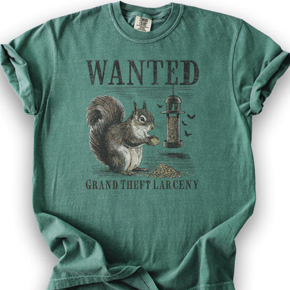 Funny Bird Lover Squirrel T-Shirt - Light Green