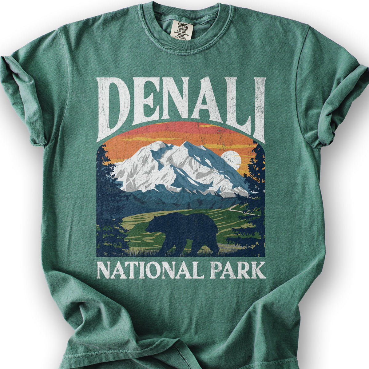 Denali National Park "Big and Bold" T-Shirt - Light Green