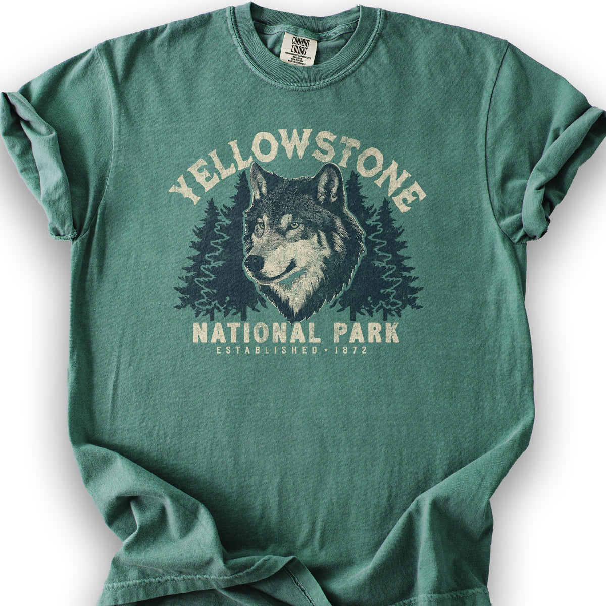 Yellowstone Wolf Design V01 - 1717 - 2025 - Light Green