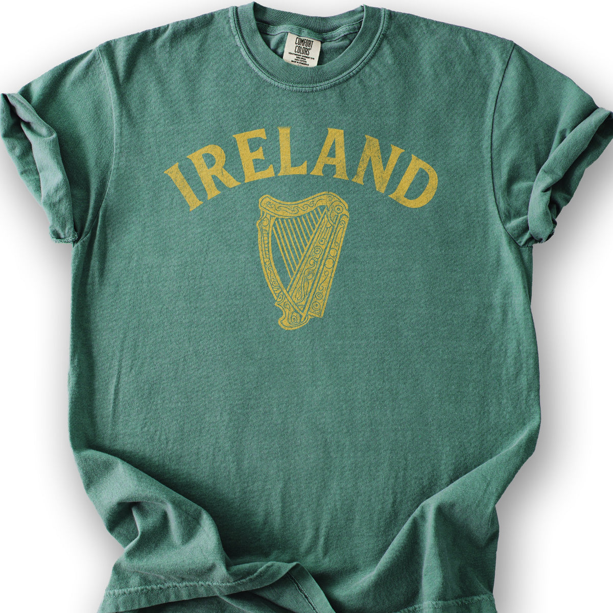 Ireland Vintage Harp T-Shirt - Light Green