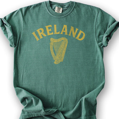Ireland Vintage Harp T-Shirt - Light Green