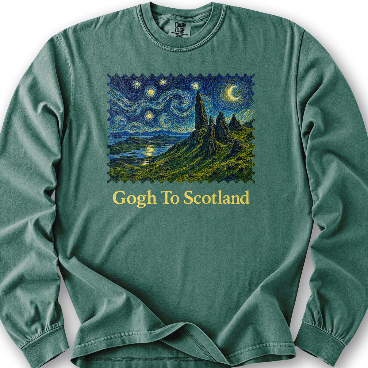 Gogh To Scotland Long Sleeve Shirt - Light Green