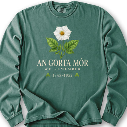 An Gorta Mór Long Sleeve Shirt - Light Green