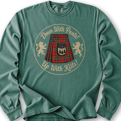 Up With Kilts Long Sleeve Shirt - Light Green