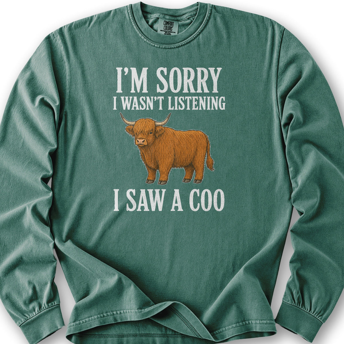 I Saw A Coo Long Sleeve Shirt - Light Green