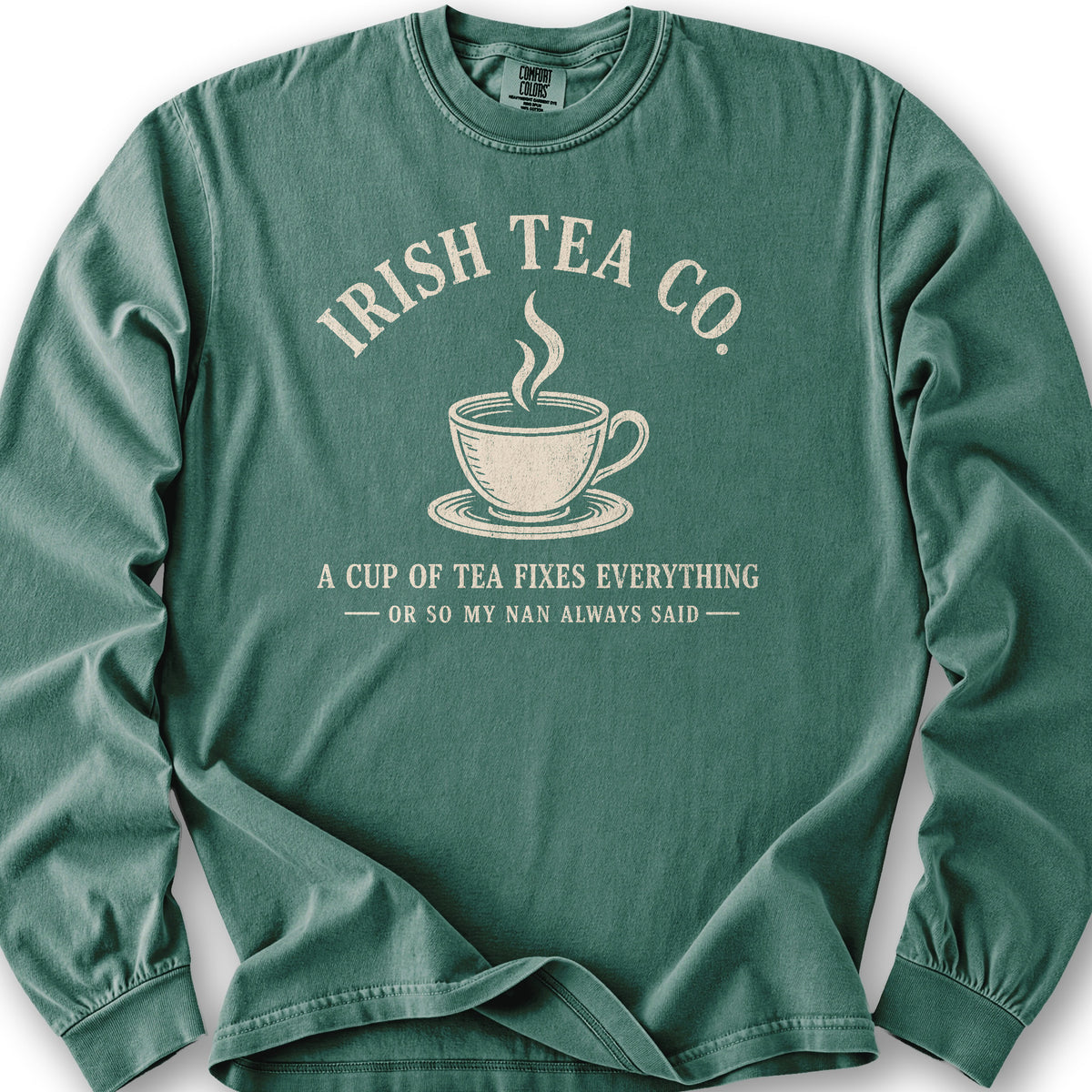 Irish Tea Company Long Sleeve Shirt - Light Green