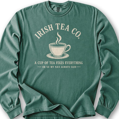 Irish Tea Company Long Sleeve Shirt - Light Green