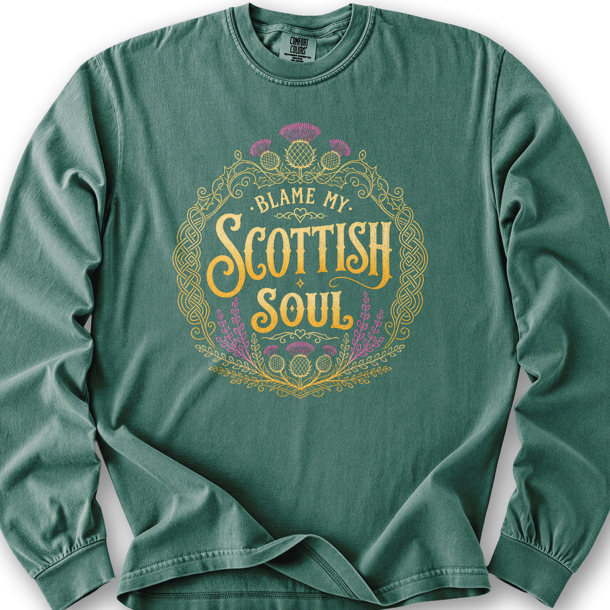 My Scottish Soul Long Sleeve Shirt - Light Green