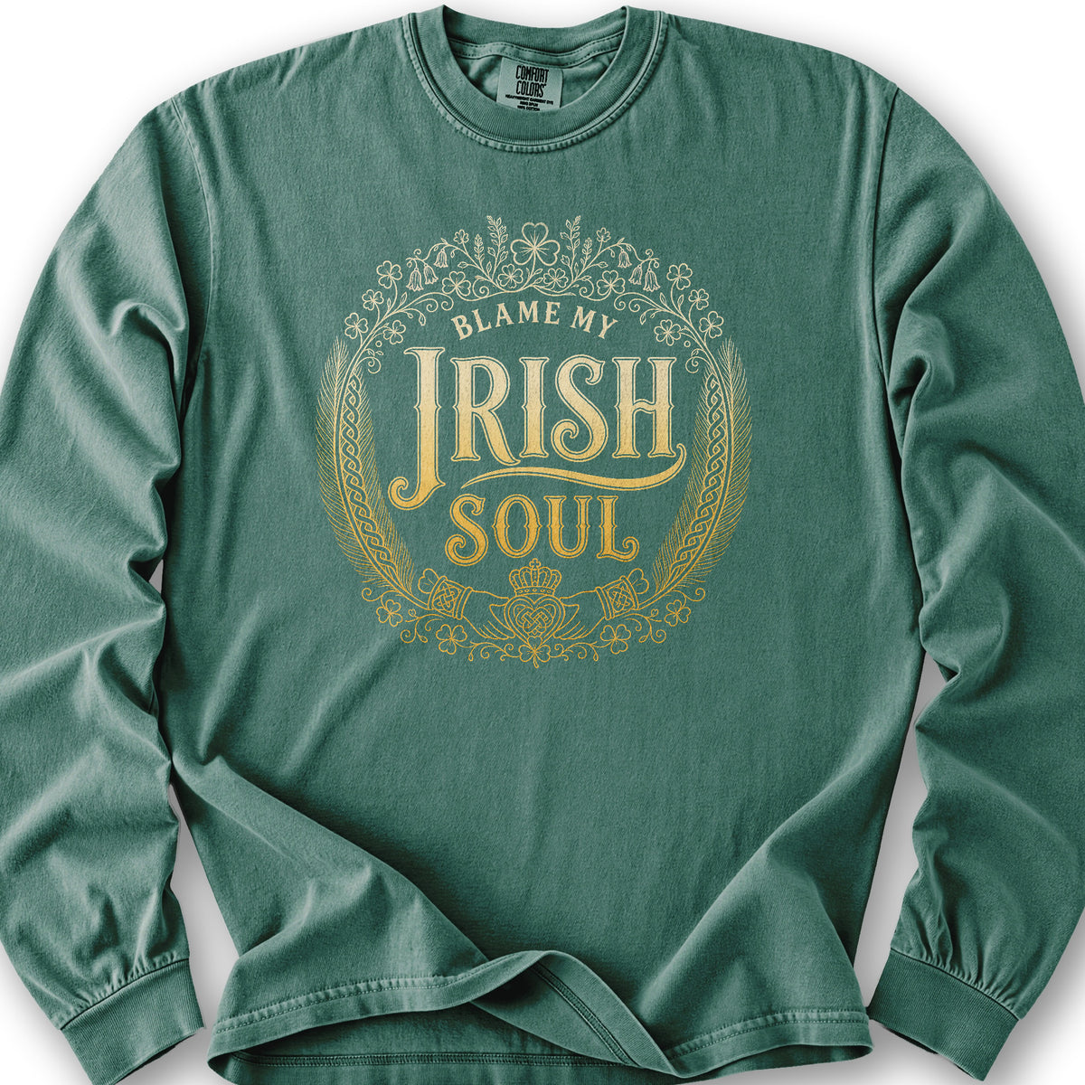 My Irish Soul Long Sleeve Shirt - Light Green