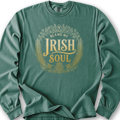 My Irish Soul Long Sleeve Shirt - Light Green