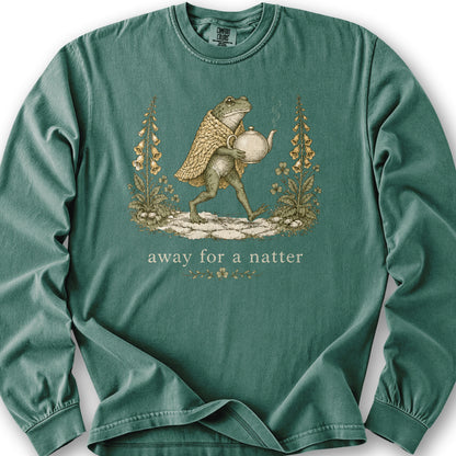 Natter Frog Long Sleeve Shirt - Light Green