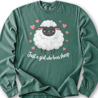 Just A Girl Sheep Long Sleeve Shirt