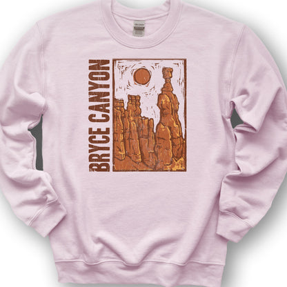 Bryce Canyon Hoodoo Sweatshirt - Light Pink