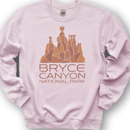 Bryce Canyon Geometry Sweatshirt - Light Pink