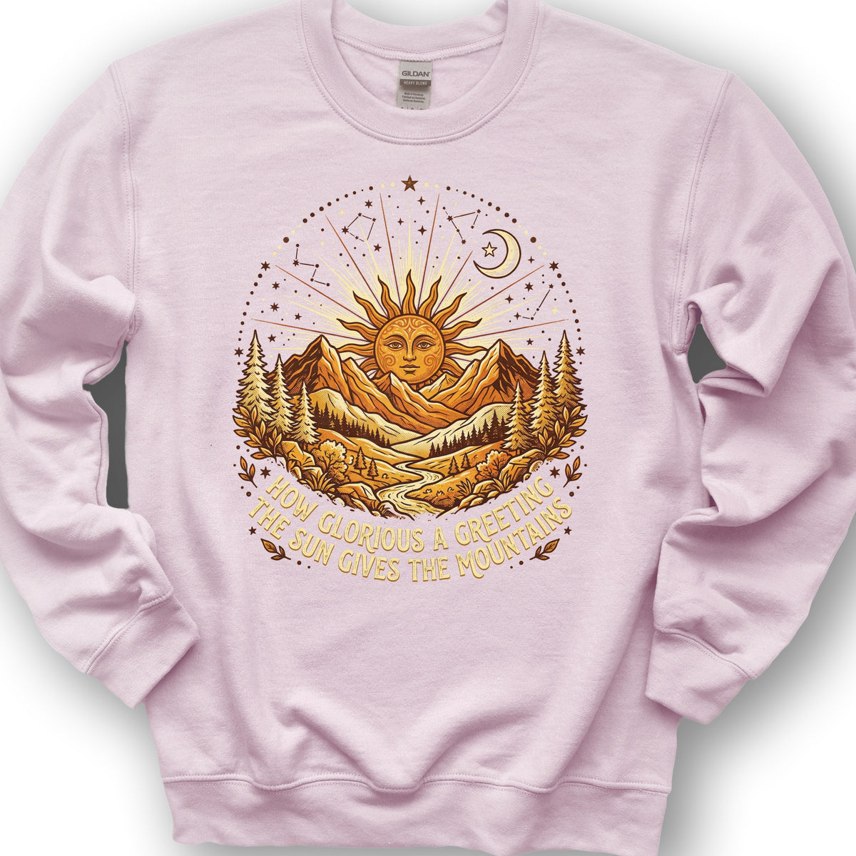 Glorious Greeting John Muir Sweatshirt - Light Pink