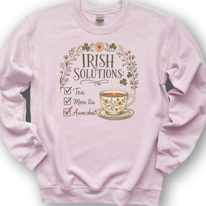 Irish Solutions Tea Cup Sweatshirt - Light Pink
