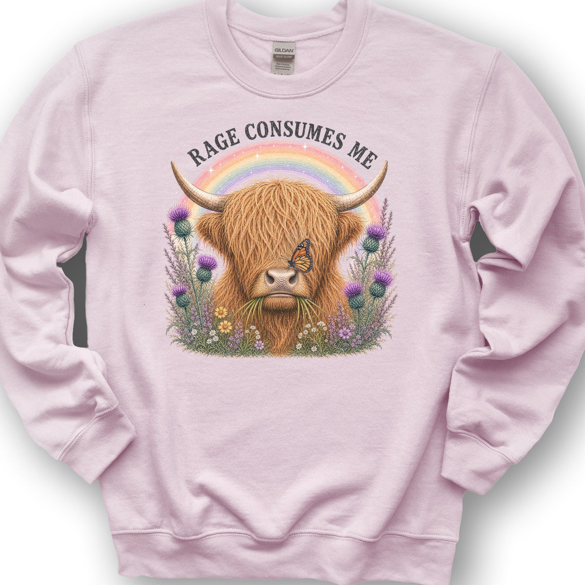 Raging Coo Rainbow Sweatshirt - Light Pink