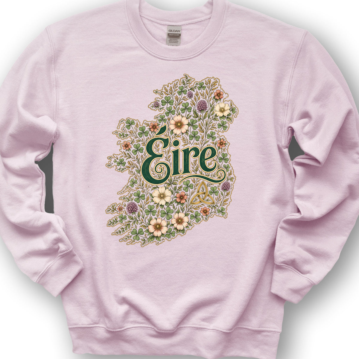 Éire Floral Map Sweatshirt - Light Pink