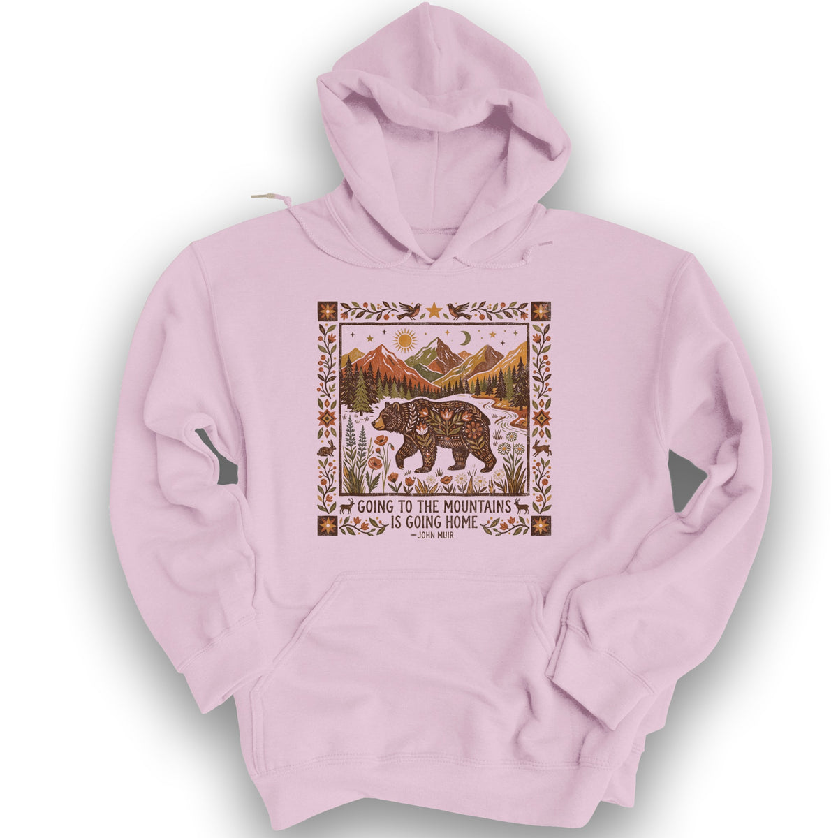 Going Home John Muir Hoodie - Light Pink