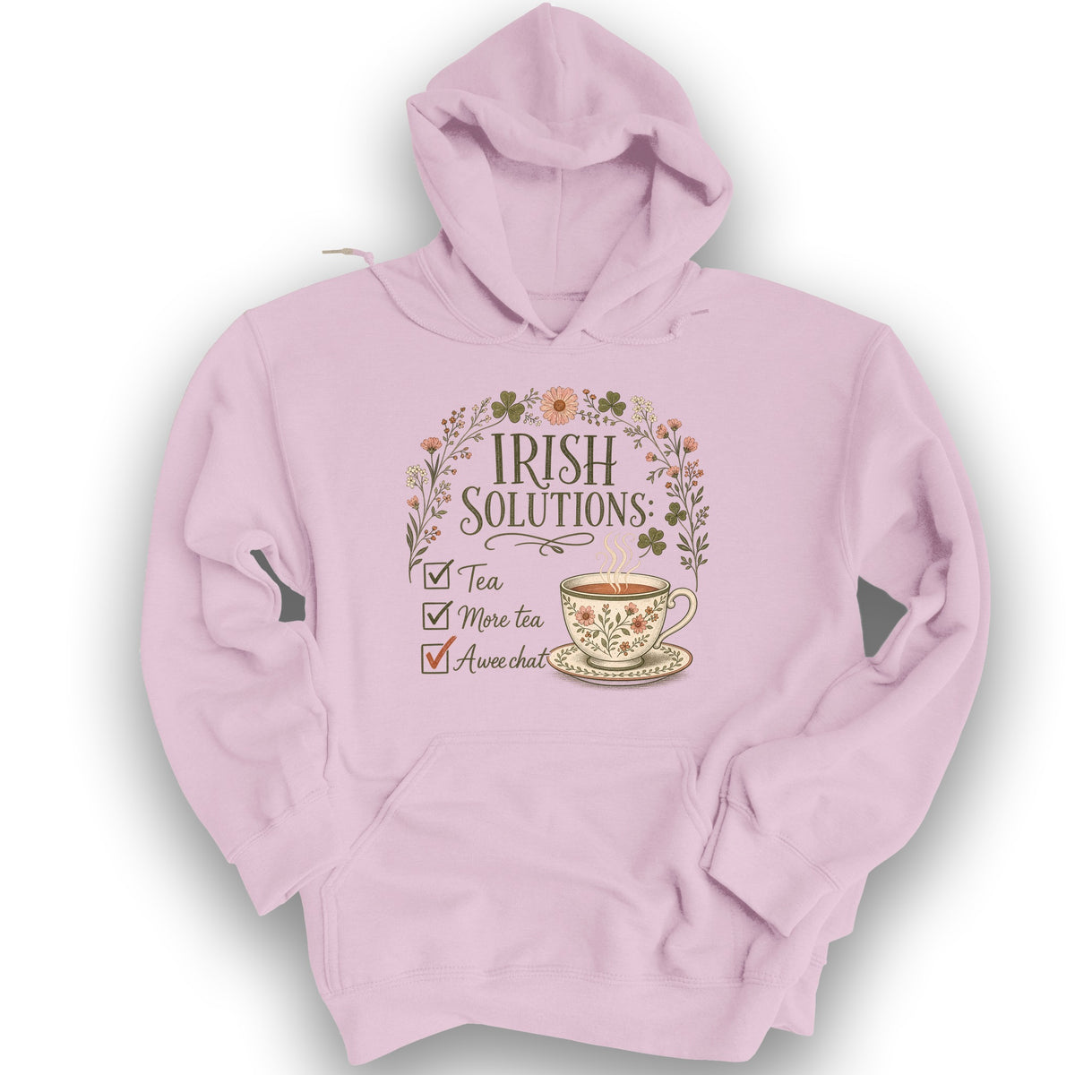 Irish Solutions Tea Cup Hoodie - Light Pink