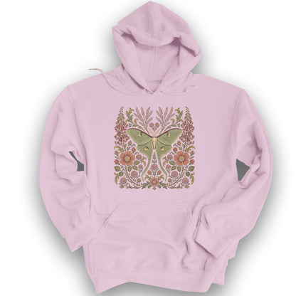 Luna Florals Hoodie - Light Pink