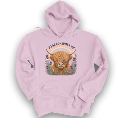 Raging Coo Rainbow Hoodie - Light Pink