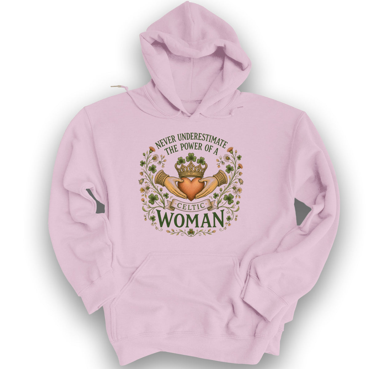 Celtic Woman Power Hoodie - Light Pink