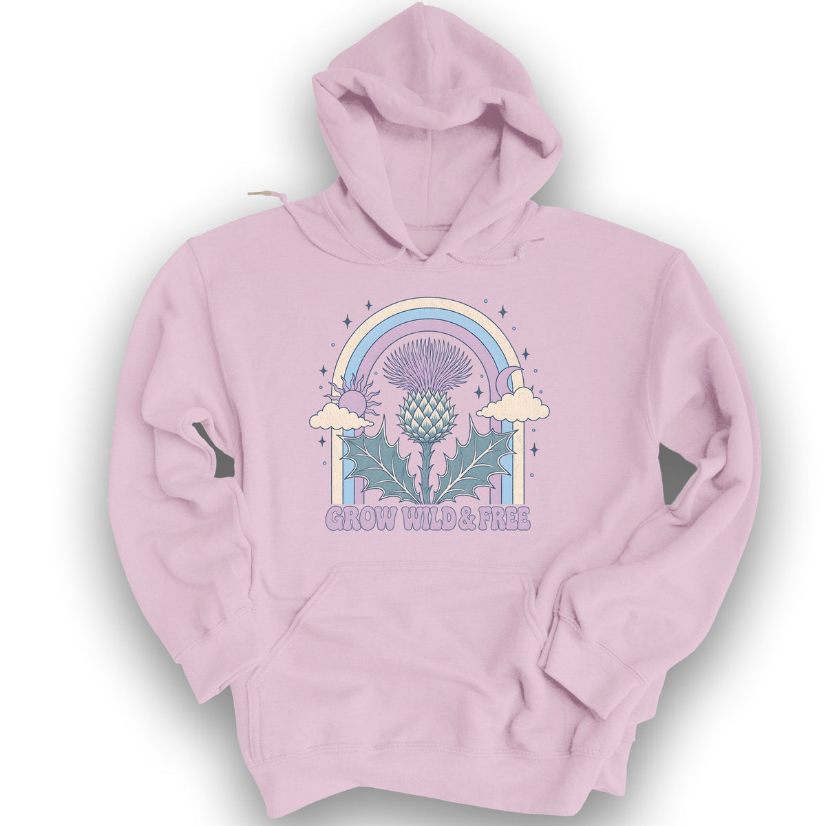 Wild & Free Thistle Hoodie - Light Pink