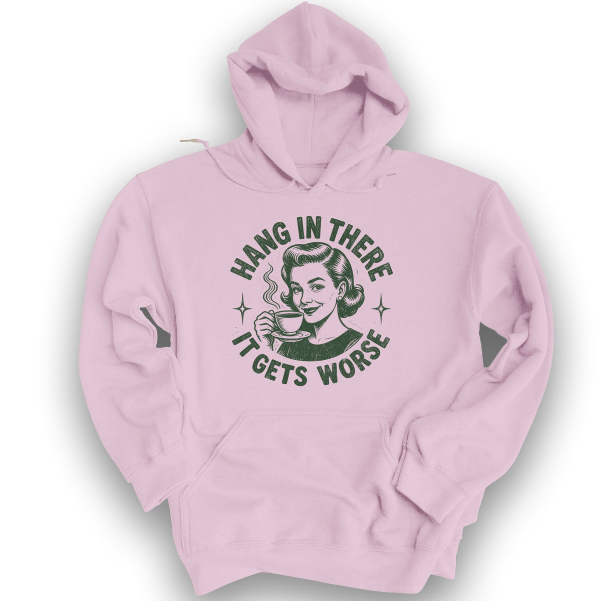 It Gets Worse Hoodie - Light Pink