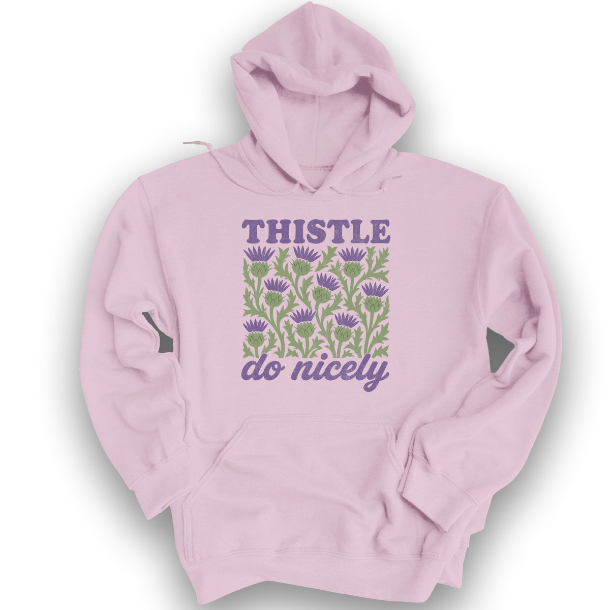 Thistle Do Nicely Hoodie - Light Pink