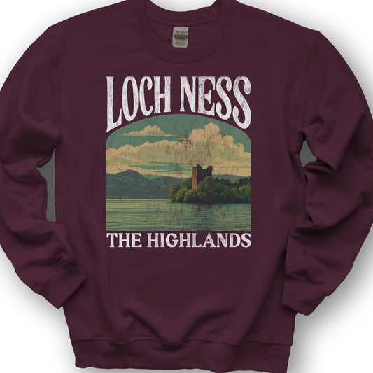 Loch Ness "Big and Bold" Sweatshirt - Maroon