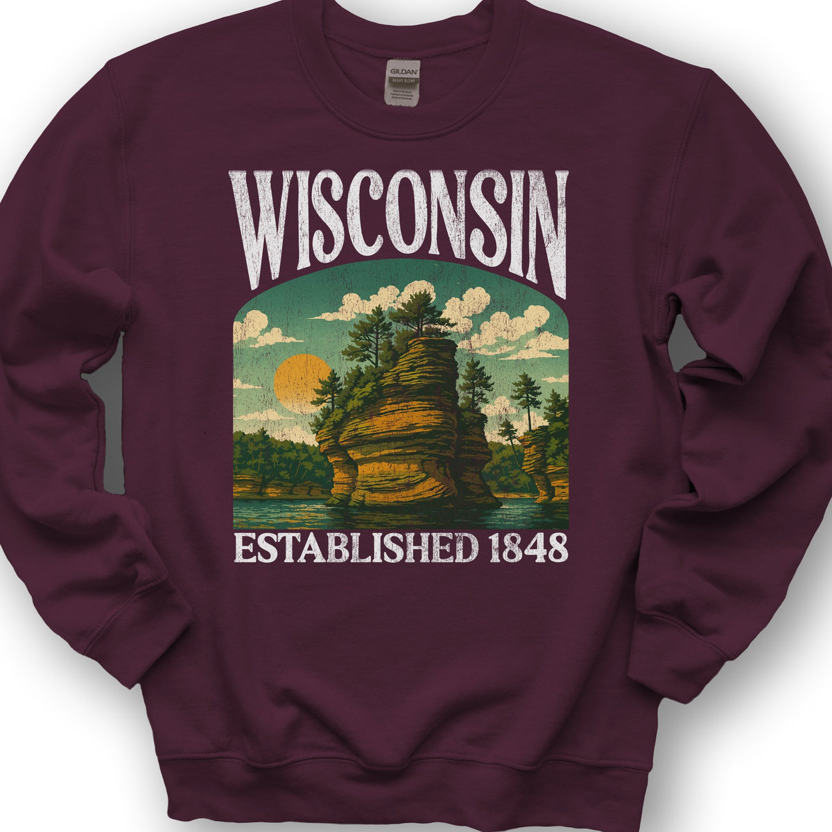Wisconsin "Big & Bold" Sweatshirt - Maroon