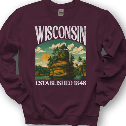 Wisconsin "Big & Bold" Sweatshirt - Maroon