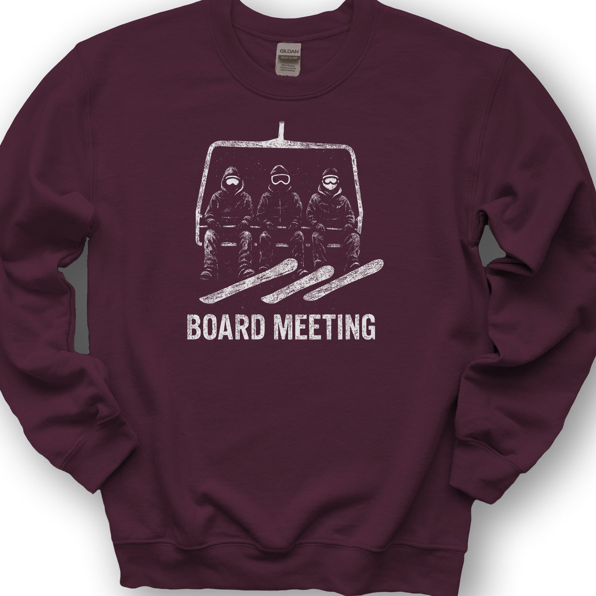 Snowboard "Board Meeting" Sweatshirt - Maroon