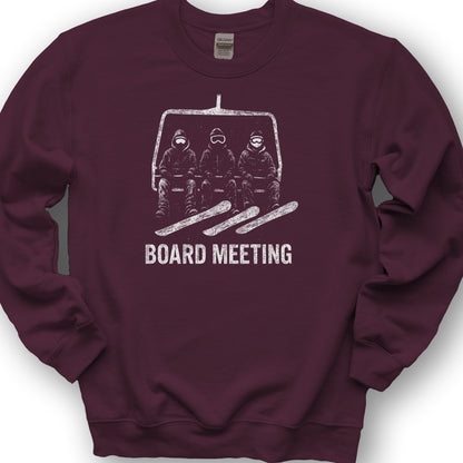Snowboard "Board Meeting" Sweatshirt - Maroon