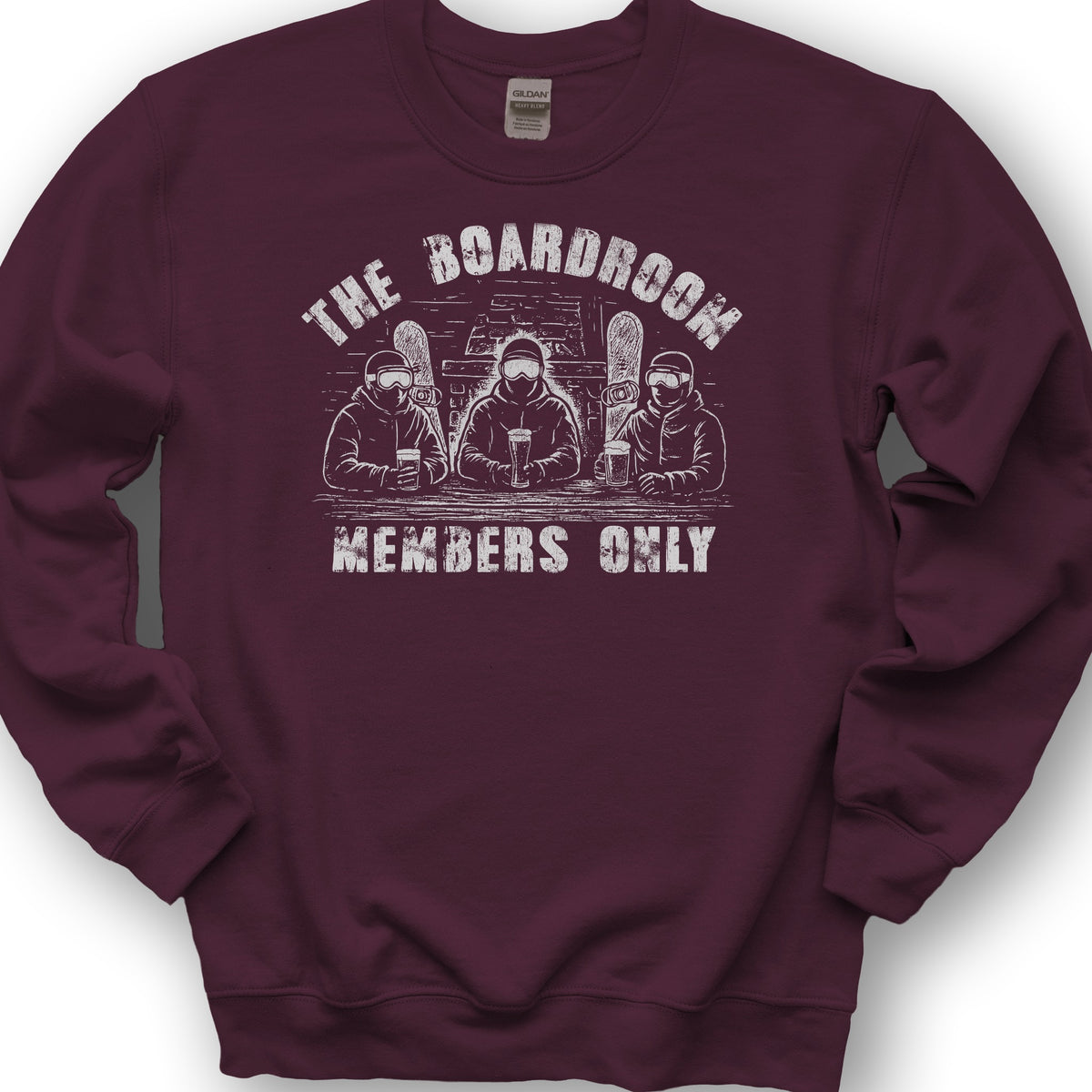 "Boadroom" Snowboard Sweatshirt - Maroon