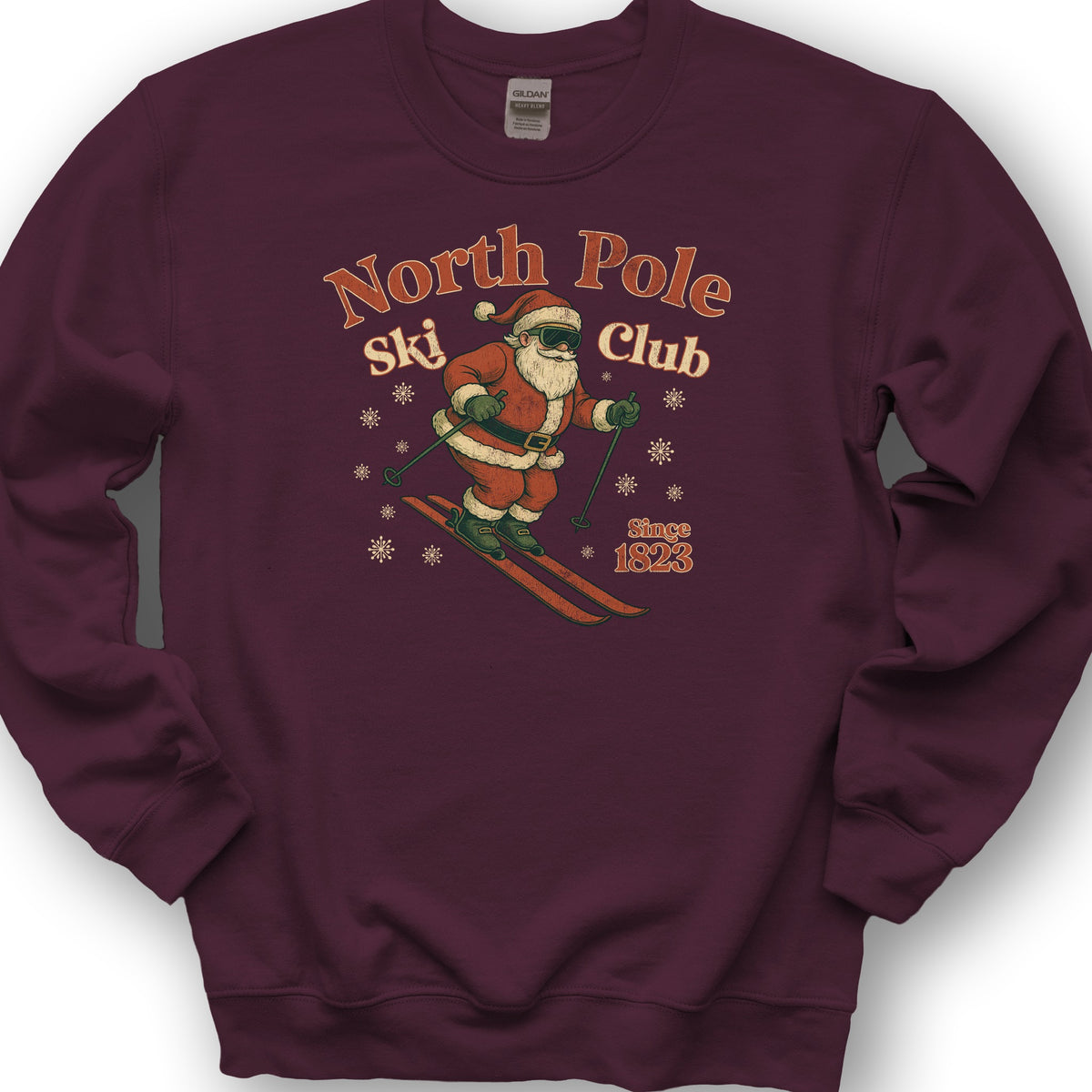 North Pole Ski Club Sweatshirt - Maroon