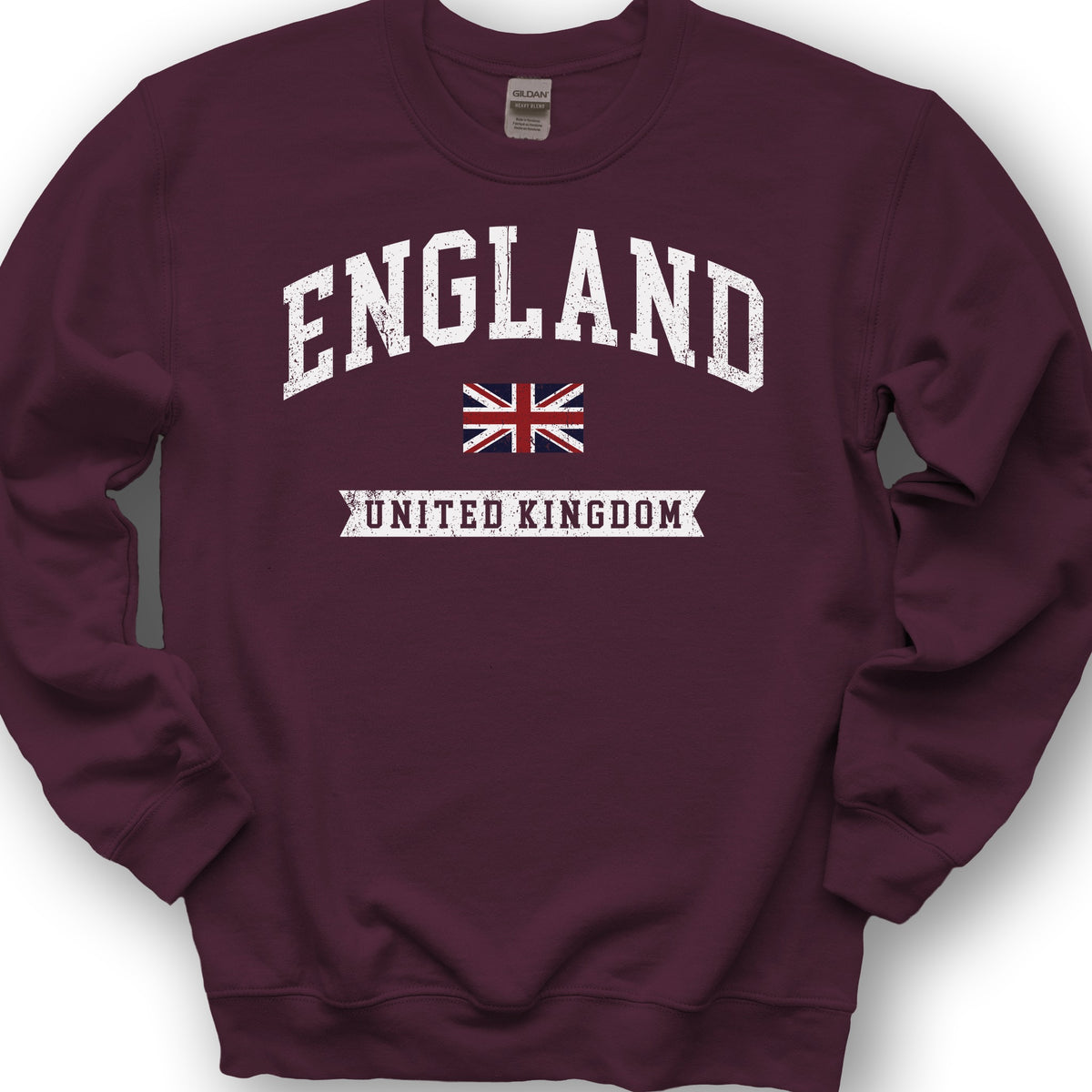 England Varsity Flag Sweatshirt - Maroon